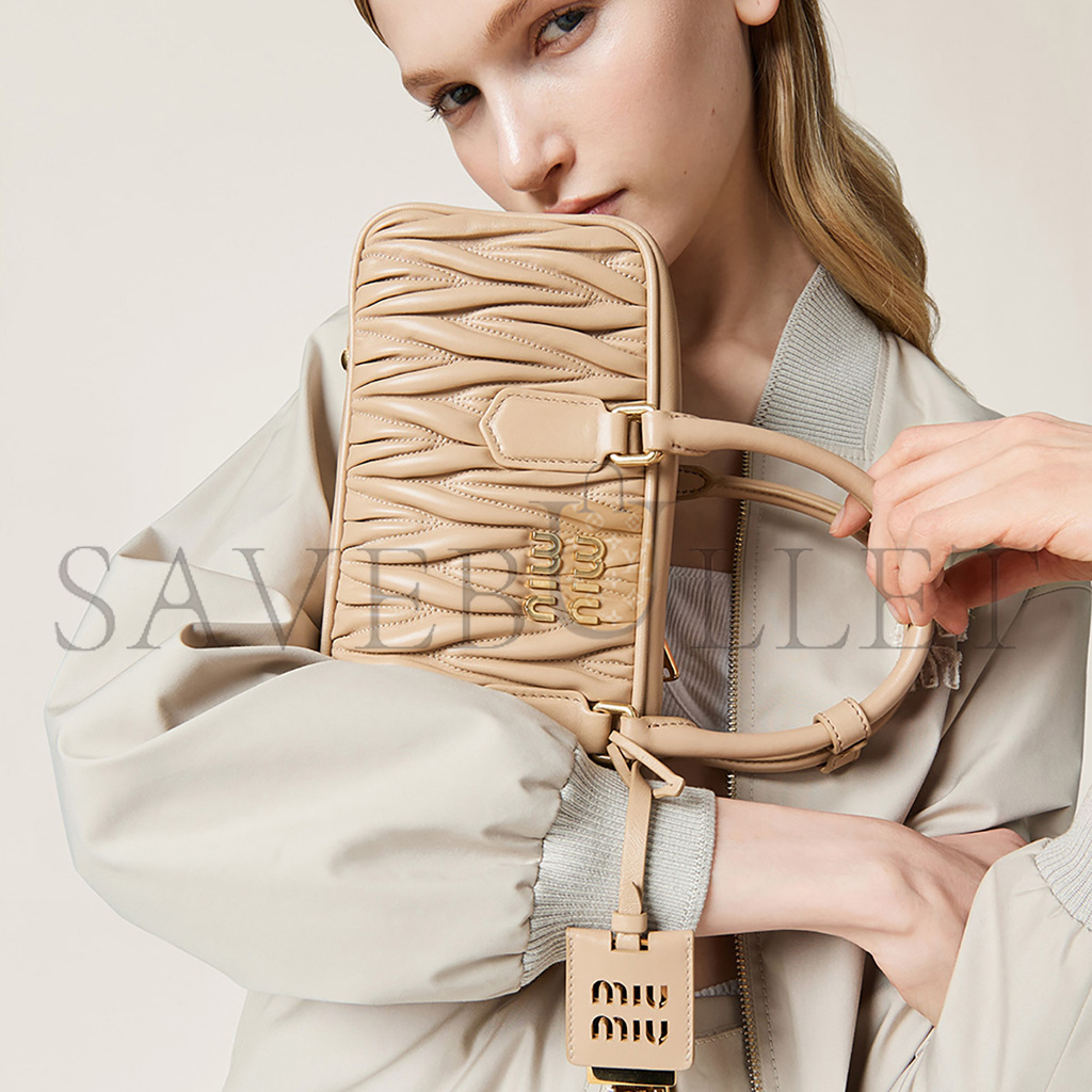 MIU MIU ARCADIE MATELASSÉ NAPPA LEATHER BAG 5BB148 (27*12*9cm) MIU MIU ARCADIE MATELASSÉ NAPPA LEATHER BAG 5BB148 (27*12*9cm)